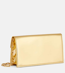 Christian Louboutin Loubi54 mirrored leather clutch