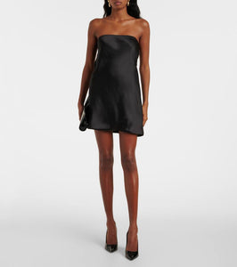 Norma Kamali Cr√É¬™pe satin minidress