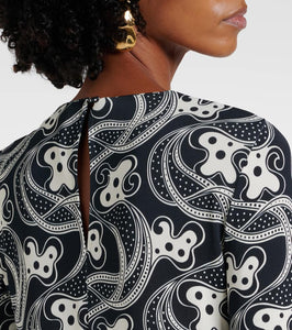 La DoubleJ Swing printed jersey midi dress