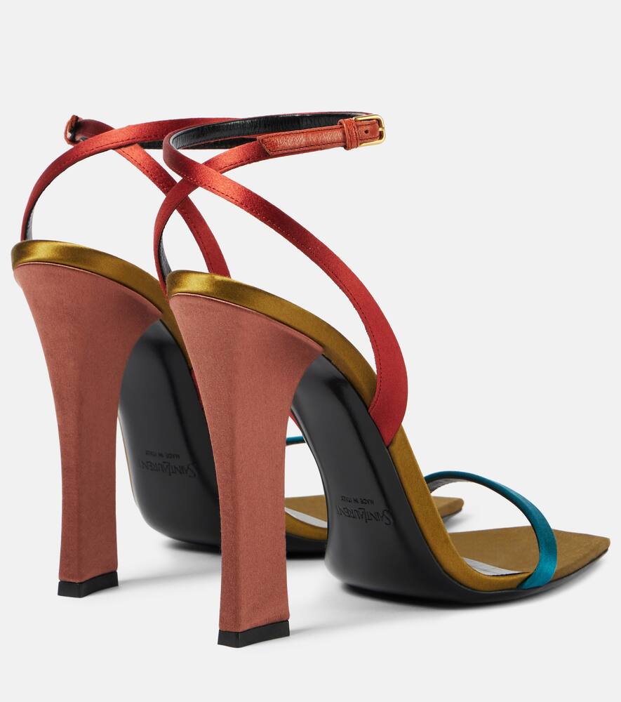 Saint Laurent Dominique 110 cr√É¬™pe satin sandals