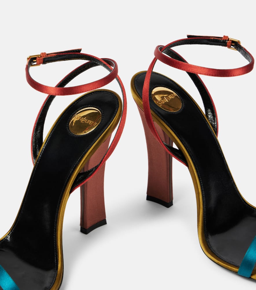 Saint Laurent Dominique 110 cr√É¬™pe satin sandals