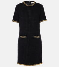 Tory Burch Chain-detail waffle-knit minidress
