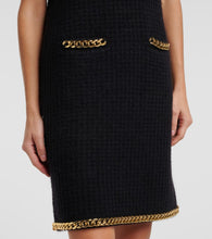 Tory Burch Chain-detail waffle-knit minidress