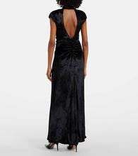 Staud Tina ruched velvet gown