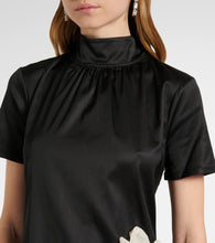 Staud Ilana floral-appliqu√É¬© satin minidress