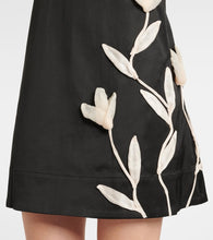 Staud Ilana floral-appliqu√É¬© satin minidress