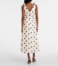 Zimmermann Polka-dot bow-detail linen midi dress