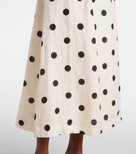 Zimmermann Polka-dot bow-detail linen midi dress