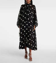Zimmermann Crush Tie Neck Billow polka-dot maxi dress