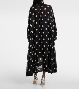 Zimmermann Crush Tie Neck Billow polka-dot maxi dress