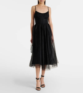 Zimmermann Tulle corset midi dress