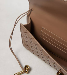 Bottega Veneta Andiamo Intrecciato leather clutch