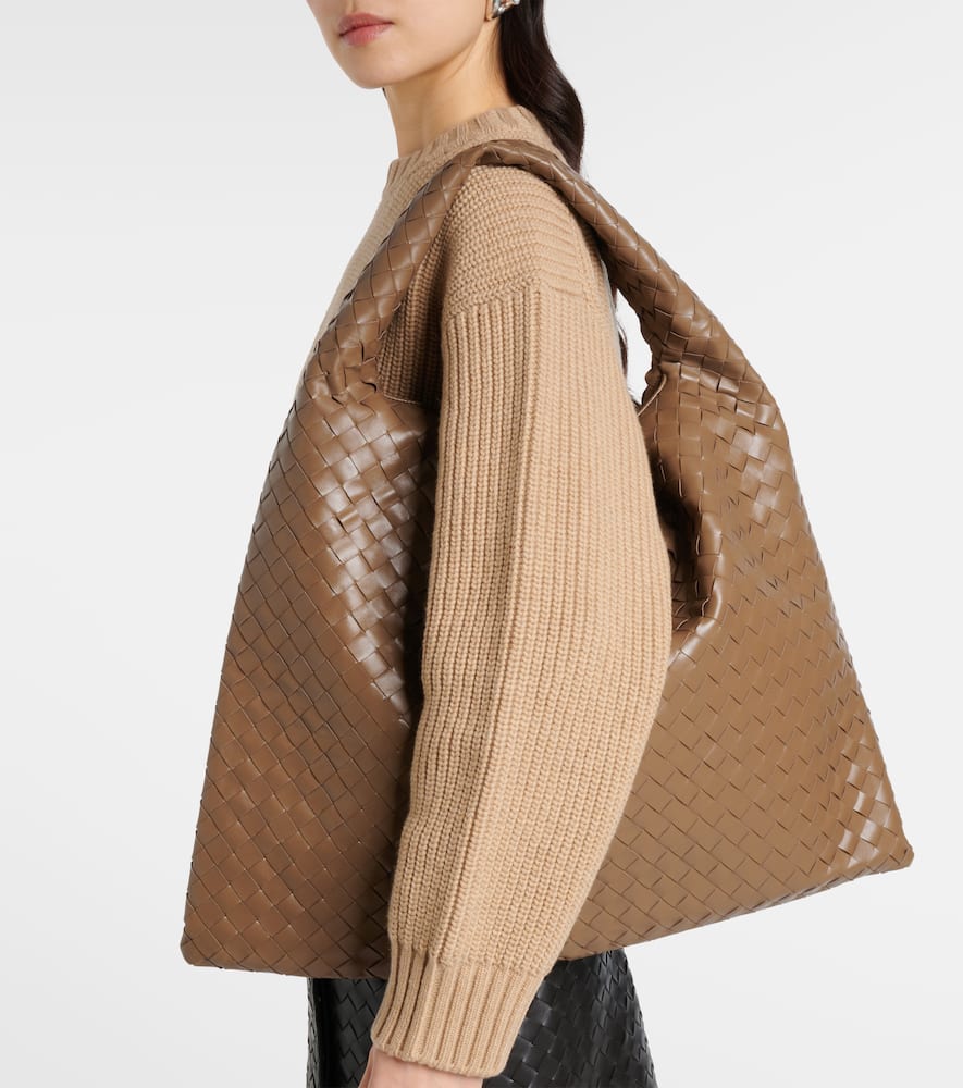 Bottega Veneta Hop Large Intrecciato leather shoulder bag