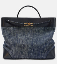 Bottega Veneta Andiamo Large denim tote bag. Shop Bottega Veneta Tote Bags for women now.