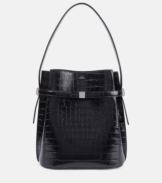 Toteme Belted Medium croc-effect leather tote bag. Shop Toteme Bucket Bags for women now.