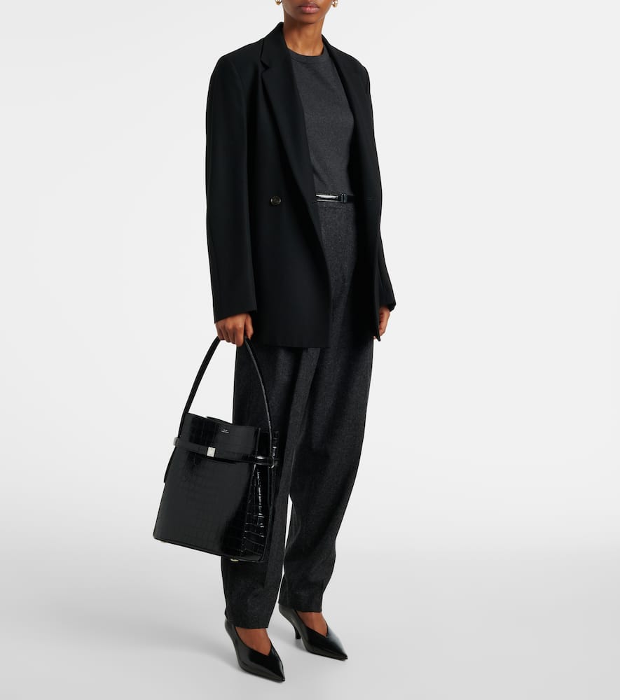 Toteme Belted Medium croc-effect leather tote bag