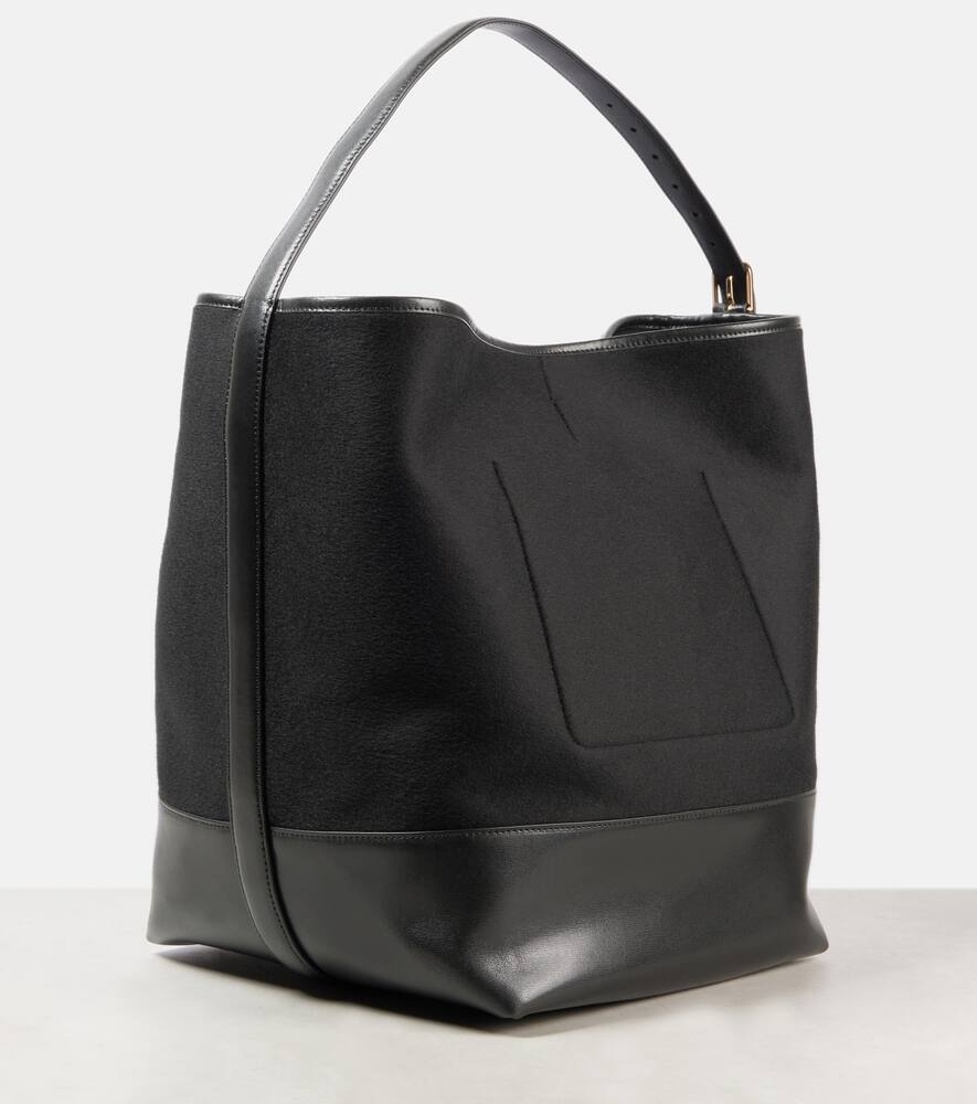 Toteme Leather-trimmed doubl√É¬© tote bag