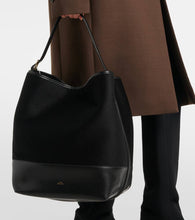 Toteme Leather-trimmed doubl√É¬© tote bag