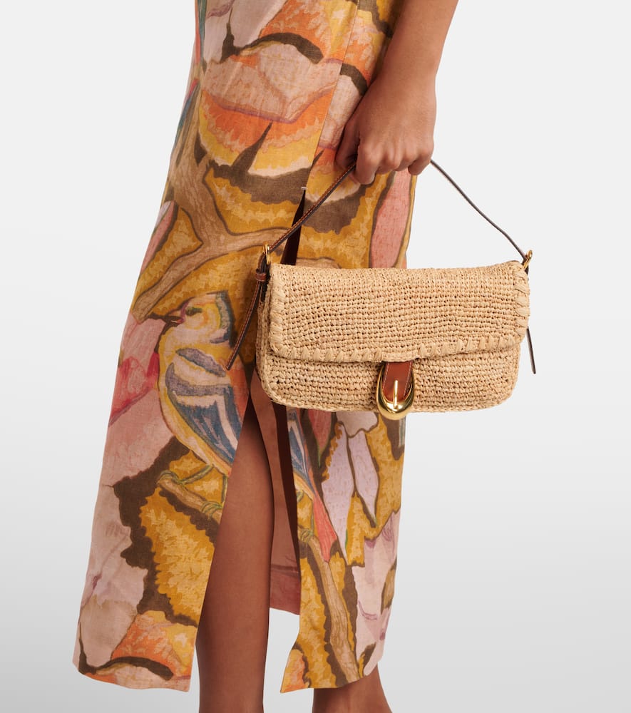 Staud Harlow raffia shoulder bag