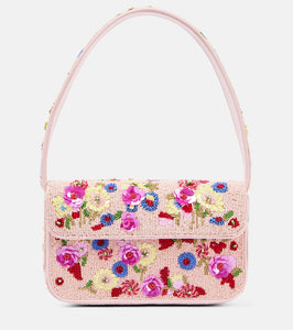 Staud Tommy floral beaded shoulder bag. Shop Staud Shoulder Bags for women now.