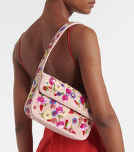 Staud Tommy floral beaded shoulder bag