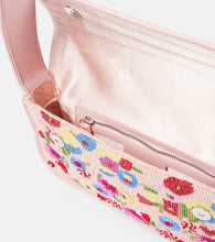 Staud Tommy floral beaded shoulder bag