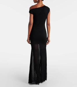 SIR Indigo Twist one-shoulder maxi dress