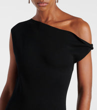 SIR Indigo Twist one-shoulder maxi dress