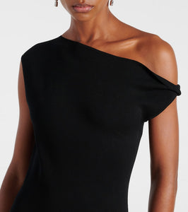 SIR Indigo Twist one-shoulder maxi dress