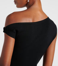 SIR Indigo Twist one-shoulder maxi dress