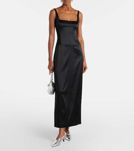 SIR Sonora Evening silk-blend satin midi dress