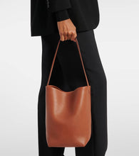 The Row Park N/S Medium leather tote bag