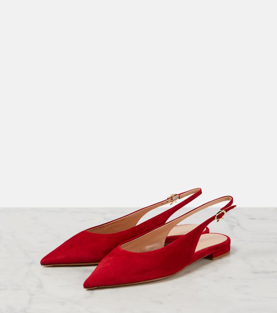 Gianvito Rossi Suede slingback flats