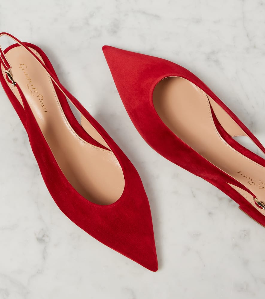 Gianvito Rossi Suede slingback flats