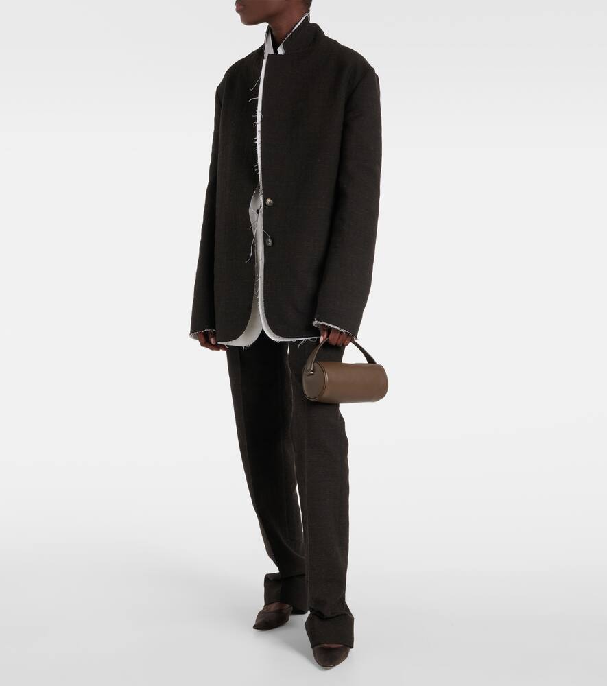 The Row Round '90s leather shoulder bag