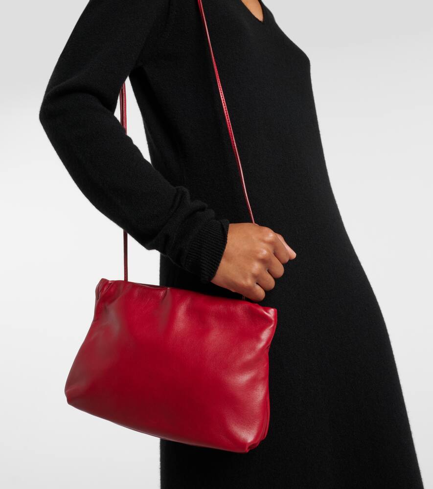 The Row Bourse leather clutch