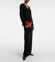 The Row Bourse leather clutch