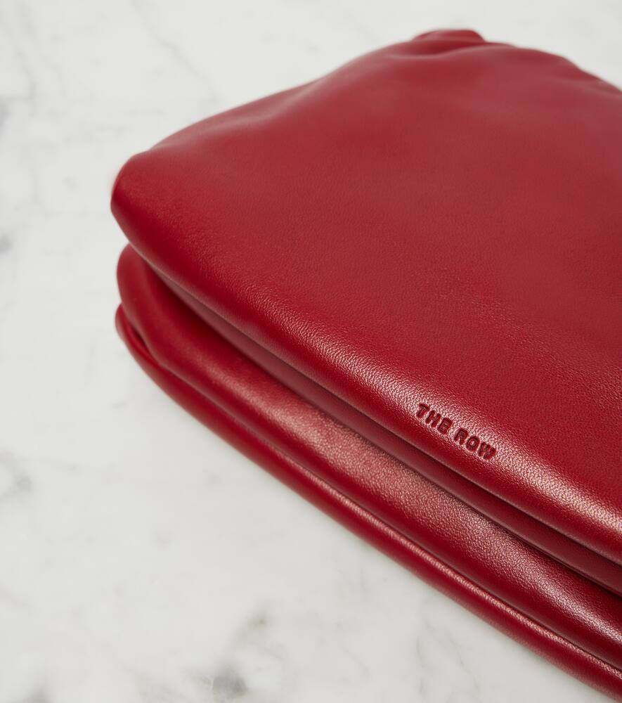The Row Bourse leather clutch