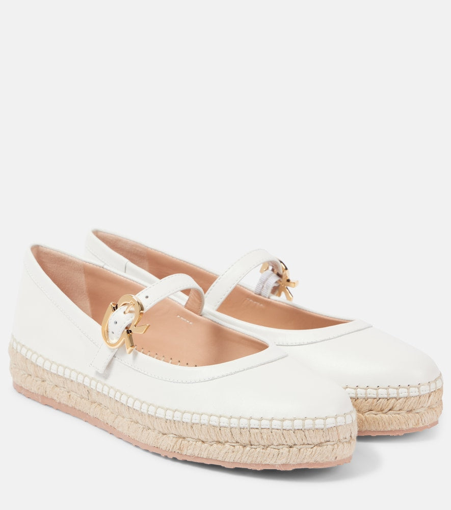 Gianvito Rossi Elda leather Mary Jane flats