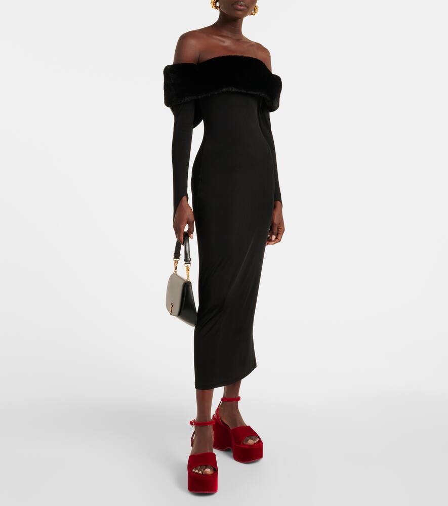 Gianvito Rossi Velvet wedge sandals