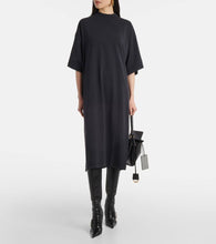 Balenciaga Logo cotton jersey midi dress