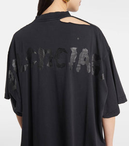 Balenciaga Logo cotton jersey midi dress