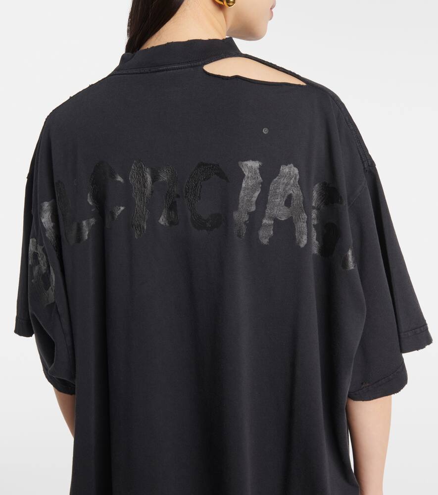 Balenciaga Logo cotton jersey midi dress