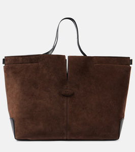Tod's Di Bag Folio Medium suede tote bag. Shop Tod's Tote Bags for women now.