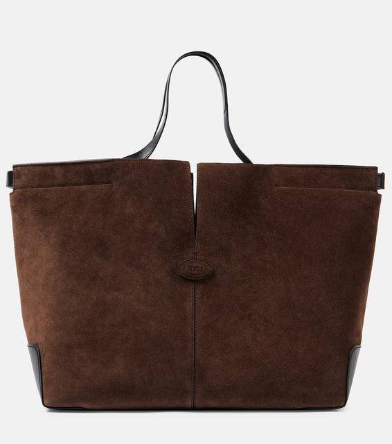 Tod's Di Bag Folio Medium suede tote bag. Shop Tod's Tote Bags for women now.
