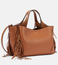 Tod's T Timeless Mini fringed leather tote bag