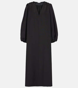 The Row Beauvoir silk and wool maxi dress