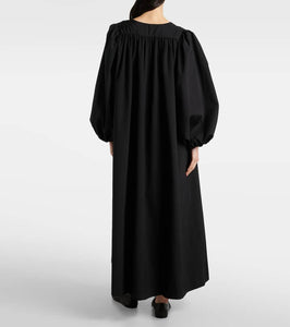 The Row Beauvoir silk and wool maxi dress