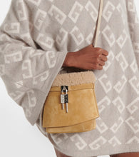 Givenchy Shark Lock Medium suede bucket bag