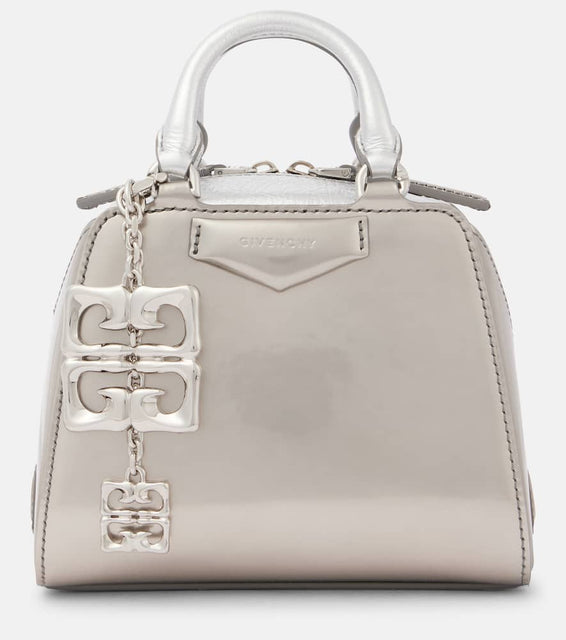 Givenchy Antigona Cube Nano metallic leather tote bag. Shop Givenchy Top-Handle Bags for women now.